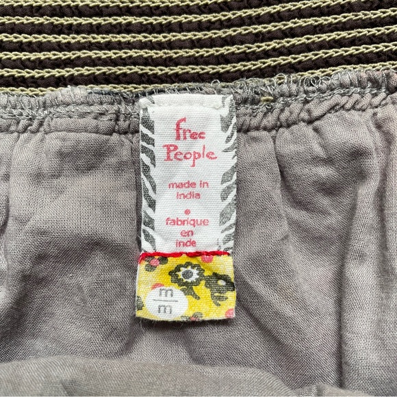 Free People Mini Skirt Boho Multicolor Leopard Leaf Patchwork Panels - Picture 3 of 10